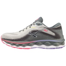 Mizuno Running Shoes Wave Sky 7 (Cushioning) Light Grey Ladies